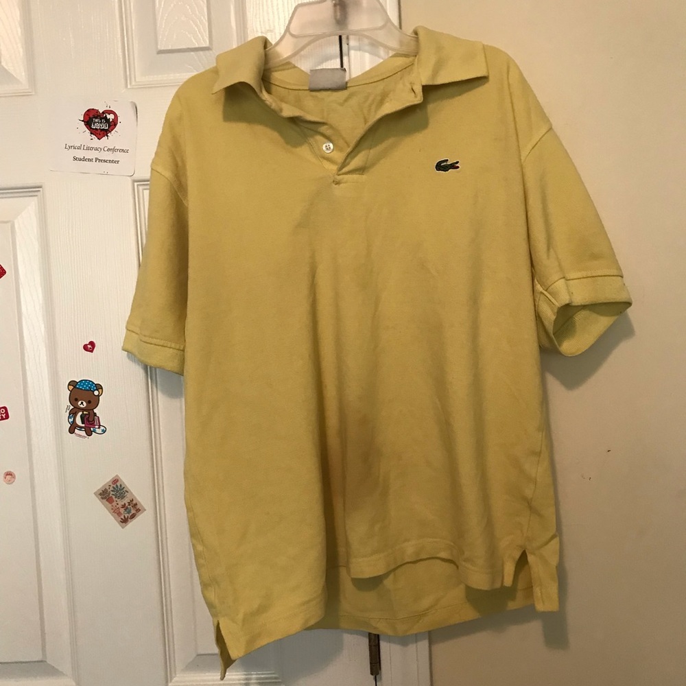 Lacoste Yellow Polo Rugby Shirt